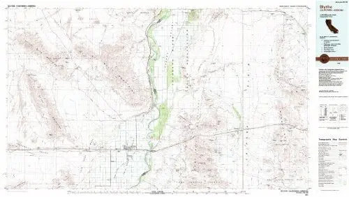 Blythe, California-Arizona 1:100,000-Scale Metric Topographic Map (30 X 60 Minute Quadrangle, Tca3431) [Map] United States Geological Survey 1