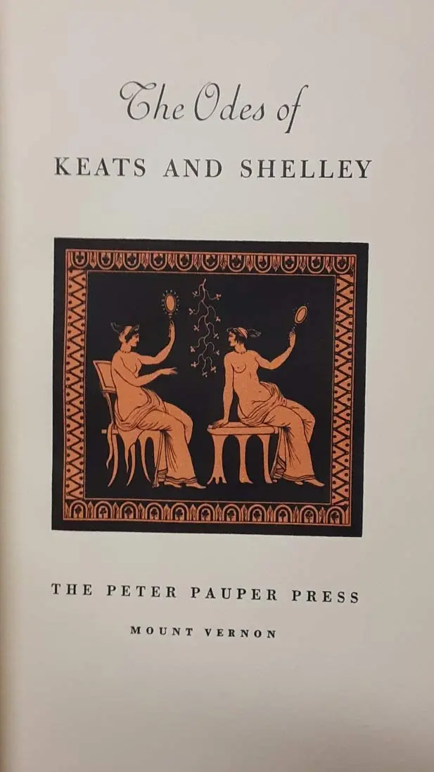 The Odes Of Keats And Shelley. [Hardcover] John ; Shelley Keats 1