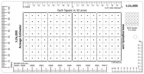 Acreage Estimator For 1:24,000 Scale Maps 1