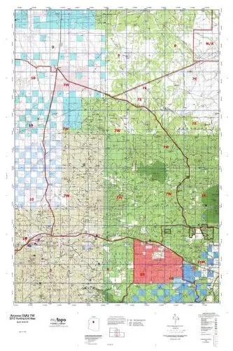 Arizona 07W Hunt Area / Game Management Unit (Gmu) Map 1