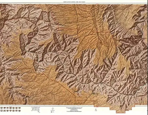 Grand Canyon Relief Map (38" X 60") [Map] Usgs 1