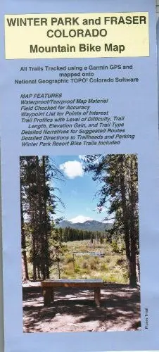 Winter Park And Fraser Colorado Mountain Bike Map 1