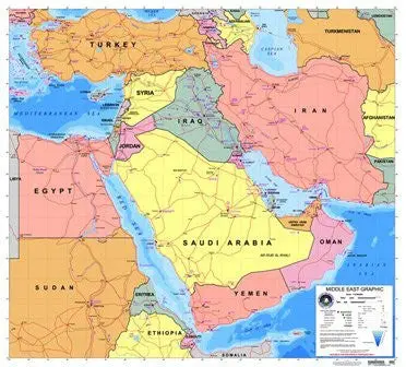 Middle East Graphic [Map] National Imagery And Mapping Agency 1