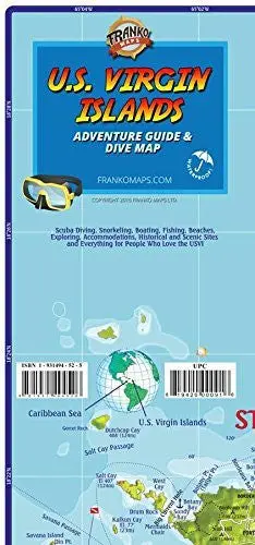 United States Virgin Islands Usvi, Adventure Guide & Dive Map [Map] Franko Maps Ltd. 1