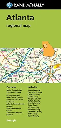 Folded Map: Atlanta Regional Map Rand Mcnally 1