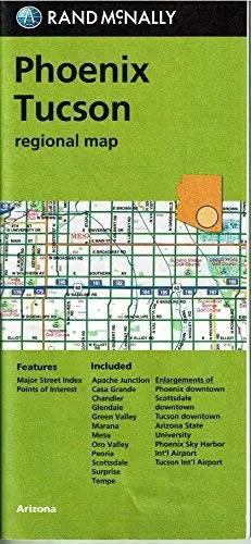 Phoenix Tucson Regional Map [Map] Rand Mcnally 1