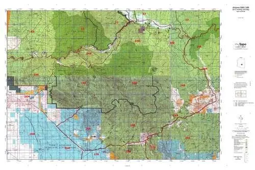 Arizona Gmu 24B Hunt Area / Game Management Units (Gmu) Map [Map] 1