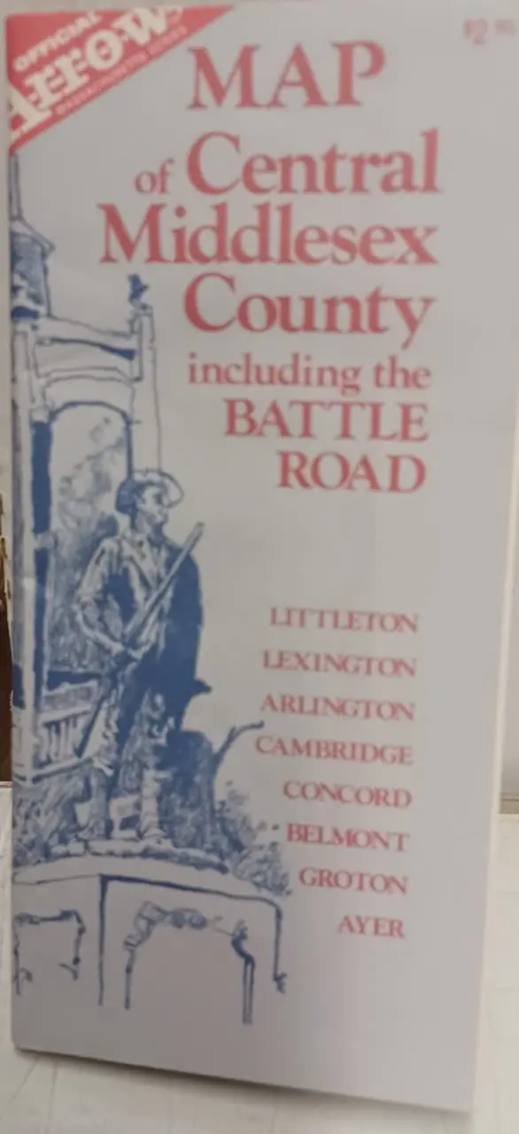 Map Of Central Middlesex County Including Battle Road By Arrow Map Co [Map] Staff 1