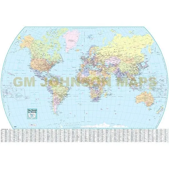 The World Dry Erase Laminated 1