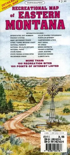 1995 Recreational Map Of Eastern Montana (Collectible - Like New) 1
