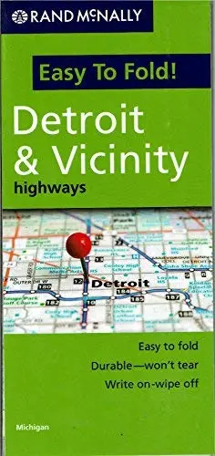 Detroit & Vicinity Highways [Map] Rand Mcnally 1