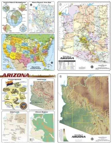 Arizona Desktop Map (Office/Classroom/Study) [Map] Phoenix Mapping Service 1
