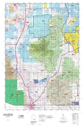 Arizona Gmu 34A Hunt Area / Game Management Unit (Gmu) Map 1
