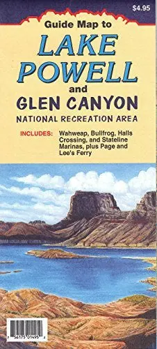 Guide Map To Lake Powell And Glen Canyon National Recreation Area Paper/Non-Laminated [Map] North Star Mapping 1