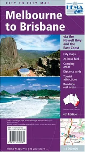 Melbourne To Brisbane (Regional Maps) 1:1 000 000 Hema Hema Maps 1