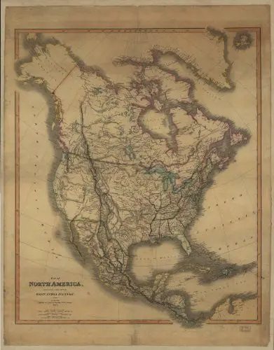 Map Of North America Including Part Of The West India Islands [Map] C. Smith 1