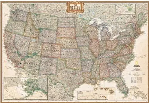 The United States Executive Map Map Type: Laminated [Office Product] 1