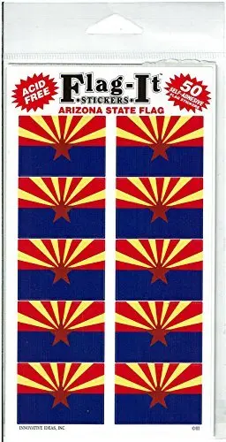 Arizona State Flag Self-Adhesive Flag Stickers (5) 1