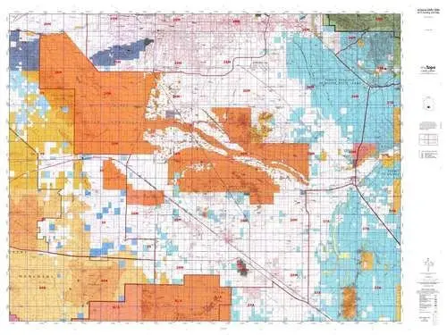 Arizona Gmu 25M Hunt Area / Game Management Units (Gmu) Map [Map] 1