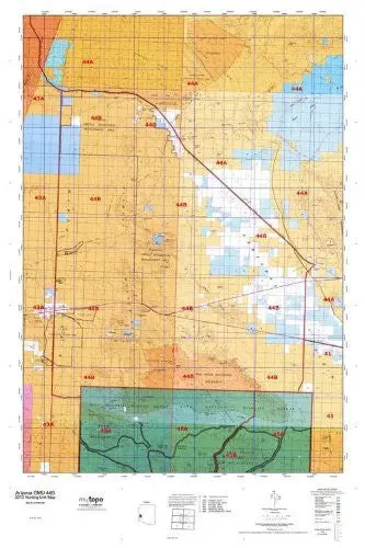 Arizona Gmu 44B Hunt Area / Game Management Unit (Gmu) Map 1