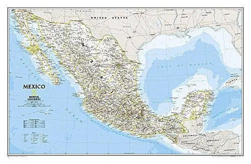 National Geographic Mexico Wall Map - Classic (34.5 X 22.5 In) (National Geographic Reference Map) [Map] National Geographic Maps 1
