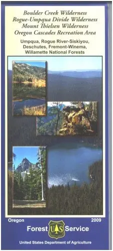 Map: Bldr Ck Wild., Rog-Ump Div. Wild, Mt Thiel Wild. [Paperback] Usda Forest Service 1