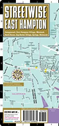 Streetwise East Hampton Map - Laminated City Street Map Of East Hampton, New York Streetwise Maps 1
