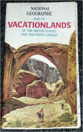 National Geographic Map - Vacationlands Of The United States And Southern Canada [Map] National Geographic 1
