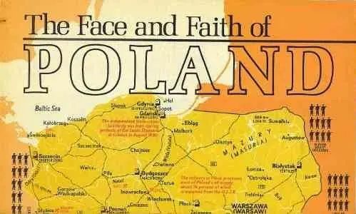 The Face And Faith Of Poland [Map] Wilbur E. Garrett 1