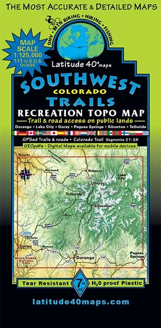 Southwest Colorado Trails Recreation Topo Map [Map] Latitude 40° Maps 1