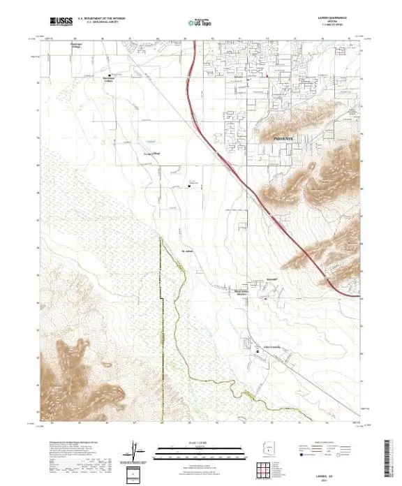 Laveen, Arizona 2021 (Us Topo 7.5'×7.5' Topographic Quadrangle) [Map] United States Geological Survey 1