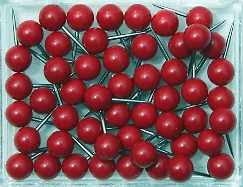 1/4 Inch Map Tacks - Red 1