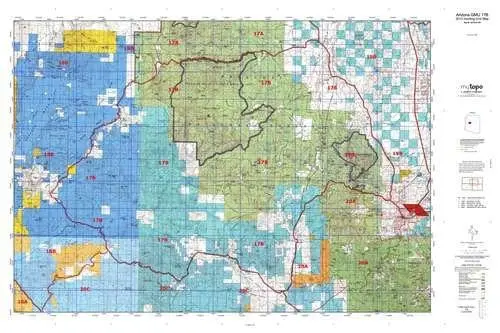 Arizona 17B Hunt Area / Game Management Unit (Gmu) Map 1