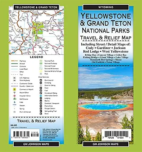 Yellowstone / Grand Teton National Parks, Wyoming Recreation Map [Map] Gm Johnson 1