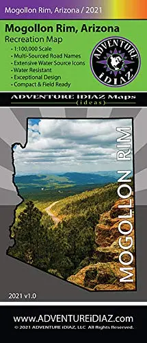 Mogollon Rim Arizona Recreation Map 1