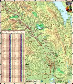 Paper Napa Valley Wine Country Wall Map - 30" X 36" [Office Product] 1