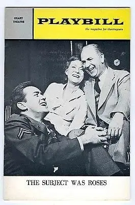 Playbill The Subject Was Roses 1964 Jack Albertson Martin Sheen Martha Scott 1