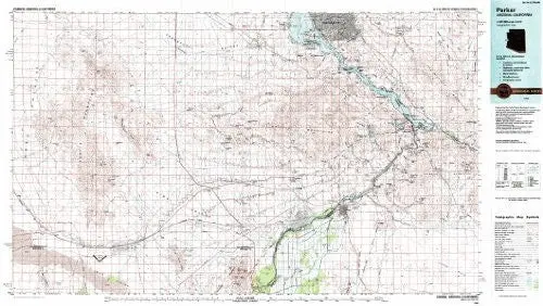Parker Arizona - California 1:100,000-Scale Usgs Topographic Map: 30 X 60 Minute Series (1985) [Unknown Binding] Us Geological Survey 1