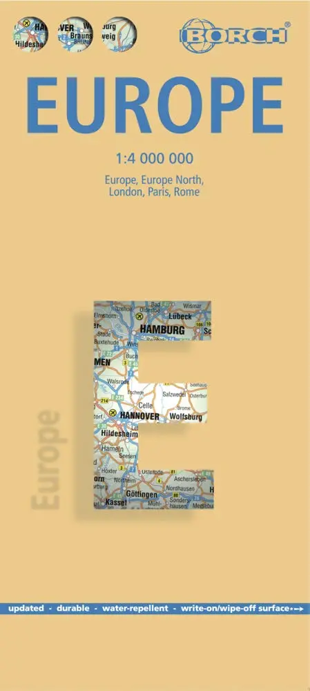 Laminated Europe Map By Borch (English Edition) [Map] Borch 1