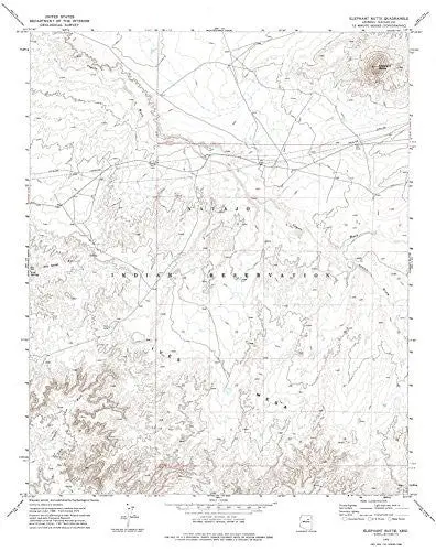 Elephant Butte, Arizona 7.5' [Map] United Stated Geological Survey 1