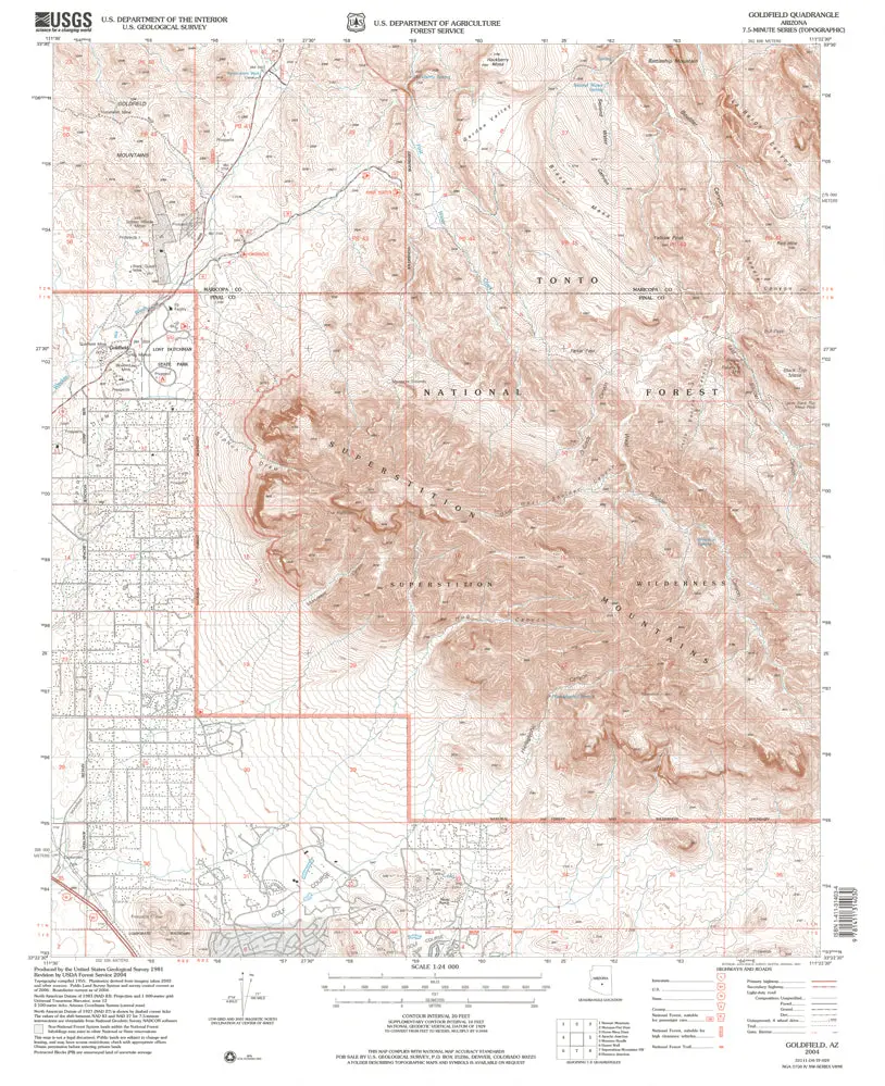 Goldfield, Arizona 2004 (7.5'×7.5' Topographic Quadrangle) 1