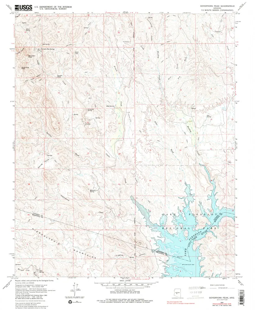 Governors Peak, Arizona 1964 (7.5'×7.5' Topographic Quadrangle) 1