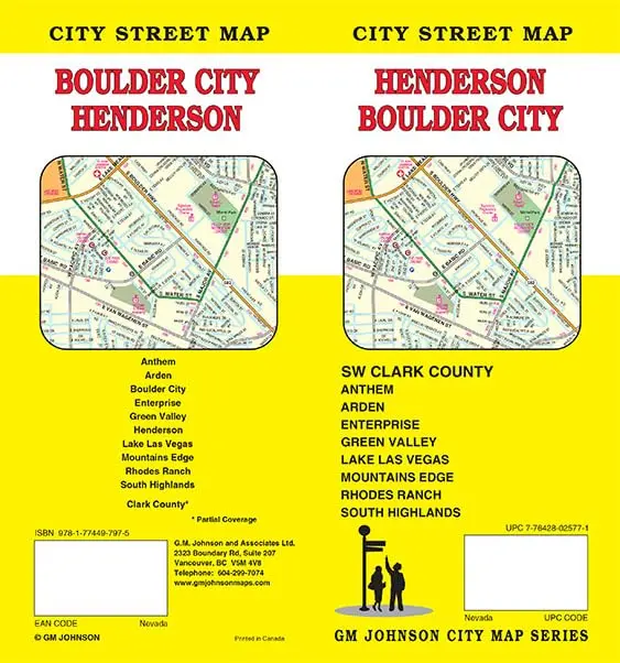 City Street Map Henderson / Boulder City (Nevada) 1