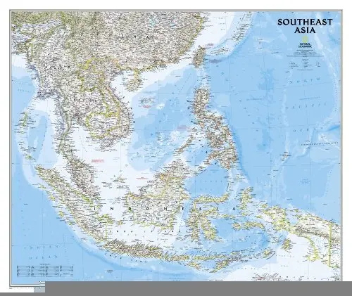 Southeast Asia Wall Map (Classic Style, Tubed) [Map] [2011] (Author) National Geographic Maps [Map] 1