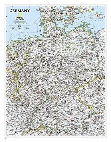 National Geographic Germany Wall Map - Classic - Laminated (23.5 X 30.25 In) (National Geographic Reference Map) [Map] National Geographic Maps - Reference 1
