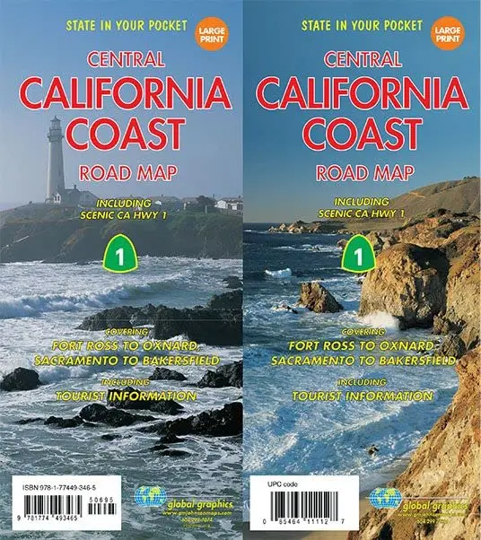 Central California Coast, California Regional Map [Map] Global Graphics 1