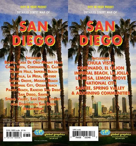 Detailed Street Map Of San Diego (City In Your Pocket) 1