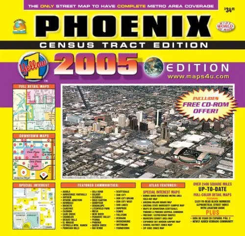 Metro Phoenix Street Atlas Census Tract Edition (Yellow1) [Ring-Bound] Betty Jeffries And Phoenix Mapping Service 1