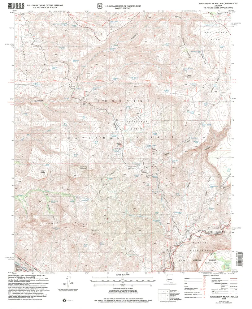 Hackberry Mtn 7.5' Az 2004 [Map] United States Geological Survey 1