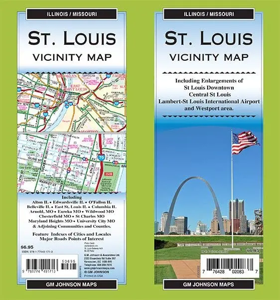 St Louis & Vicinity, Missouri-Illinois Regional Map [Map] Gm Johnson 1